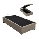 Ver imagem 1 de Base Box Baú Solteiro Americano Black Tie Maranello Suede Bege 96x203