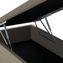 Ver imagem 4 de Base Box Baú Solteiro Americano Black Tie Maranello Suede Bege 96x203