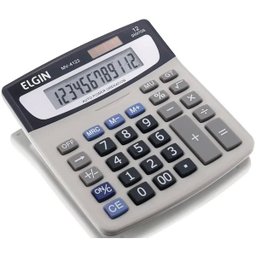 Calculadora de Mesa 12dig.visor Lcd Solar/bat.g10 Elgin - 1