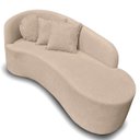 Ver imagem 4 de Sofá Decorativo Divã Forma Orgânica Curvo Bouclé para Salas e Consultorio Aurea