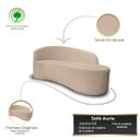 Ver imagem 3 de Sofá Decorativo Divã Forma Orgânica Curvo Bouclé para Salas e Consultorio Aurea