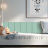 Cabeceira Estofada Ripada Modular Cama Box - Verde Menta - 1