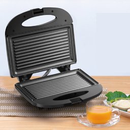 Sanduicheira Elétrica Grill Antiaderente Mini Grill Gourmet 750w Chapa Dupla 2 Porções - 3