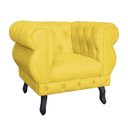 Ver imagem 3 de Poltrona Decorativa Sala Recepção Maya Suede Amarelo Lm Decor