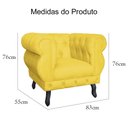 Ver imagem 6 de Poltrona Decorativa Sala Recepção Maya Suede Amarelo Lm Decor