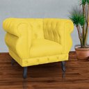 Ver imagem 1 de Poltrona Decorativa Sala Recepção Maya Suede Amarelo Lm Decor