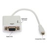Cabo Adaptador Micro HDMI para VGA com Áudio, Branco - 1