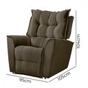 Ver mais imagens de Poltrona Reclinavel do Papai para Sala King Veludo Castor