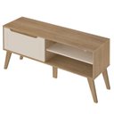 Ver imagem 1 de Rack Bancada para Tv 60 Pol 134 Cm 4600 Carvalho Off White Arly