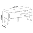 Ver imagem 3 de Rack Bancada para Tv 60 Pol 134 Cm 4600 Carvalho Off White Arly