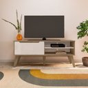 Ver mais imagens de Rack Bancada para Tv 60 Pol 134 Cm 4600 Carvalho Off White Arly