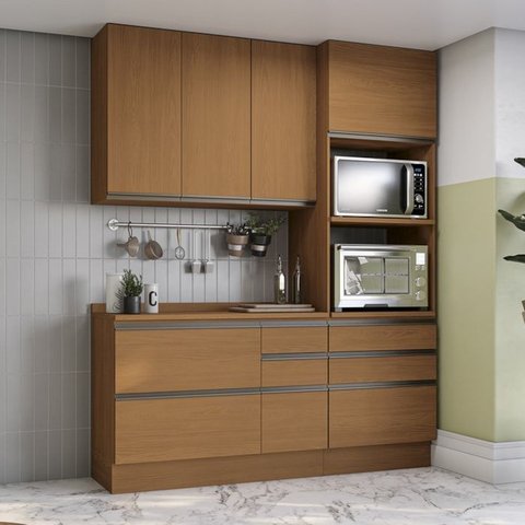 Cozinha Modulada 4 Pecas 190 Cm G750 Maxxi Canela Kappesberg