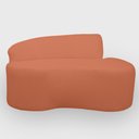Ver imagem 1 de Sofa Organico Curvo 2 Lugares 145 Cm Boucle Terracota