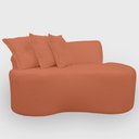 Ver imagem 5 de Sofa Organico Curvo 2 Lugares 145 Cm Boucle Terracota
