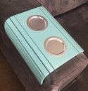 Ver imagem 2 de Kit 2un Esteiras Braço De Sofá Azul Bebe Porta Copo Alumínio.