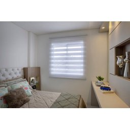 Persiana Rolo Dupla Double Vision Tecido Translucido (1,80Lar. x 2,00Alt.) Branco - Vogaflex - 2 Persiana Rolo Dupla Double Vision Tecido Translucido (1,80Lar. x 2,00Alt.) Branco - Vogaflex - 2