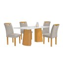 Ver imagem 2 de Conjunto Mesa Stella Ripada 120cm com 4 Cadeiras Stella Tampo Smart Plus com Vidro