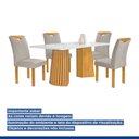 Ver imagem 7 de Conjunto Mesa Stella Ripada 120cm com 4 Cadeiras Stella Tampo Smart Plus com Vidro