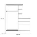 Ver imagem 3 de Jogo de Quarto Doce Sonho Guarda Roupa, Cômoda e Berço Reto Branco - Qmovi