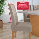 Ver imagem 6 de Conjunto Sala de Jantar Mesa Apogeu 1,70m Maxi Tampo com Vidro com 6 Cadeiras Apogeu Suede Animale