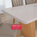 Ver imagem 5 de Conjunto Sala de Jantar Mesa Apogeu 1,70m Maxi Tampo com Vidro com 6 Cadeiras Apogeu Suede Animale