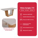 Ver mais imagens de Conjunto Sala de Jantar Mesa Apogeu 1,70m Maxi Tampo com Vidro com 6 Cadeiras Apogeu Suede Animale