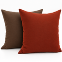 Ver imagem 1 de Kit 2 Almofadas para Sofás e Camas Decorativas Diversas Cores Macias:Marrom e Terracota
