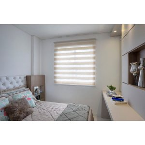 Persiana Rolo Dupla Double Vision Tecido Translucido (1,60Lar. x 1,80Alt.) Mescla - Vogaflex