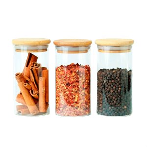 Kit de 3 Potes Herméticos de Vidro 300ml para Diversos Armazenamentos