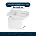 Ver imagem 2 de Assento Sanitário MDF Soft Close Duna Preto para Vaso Deca com Ferragem Dourada