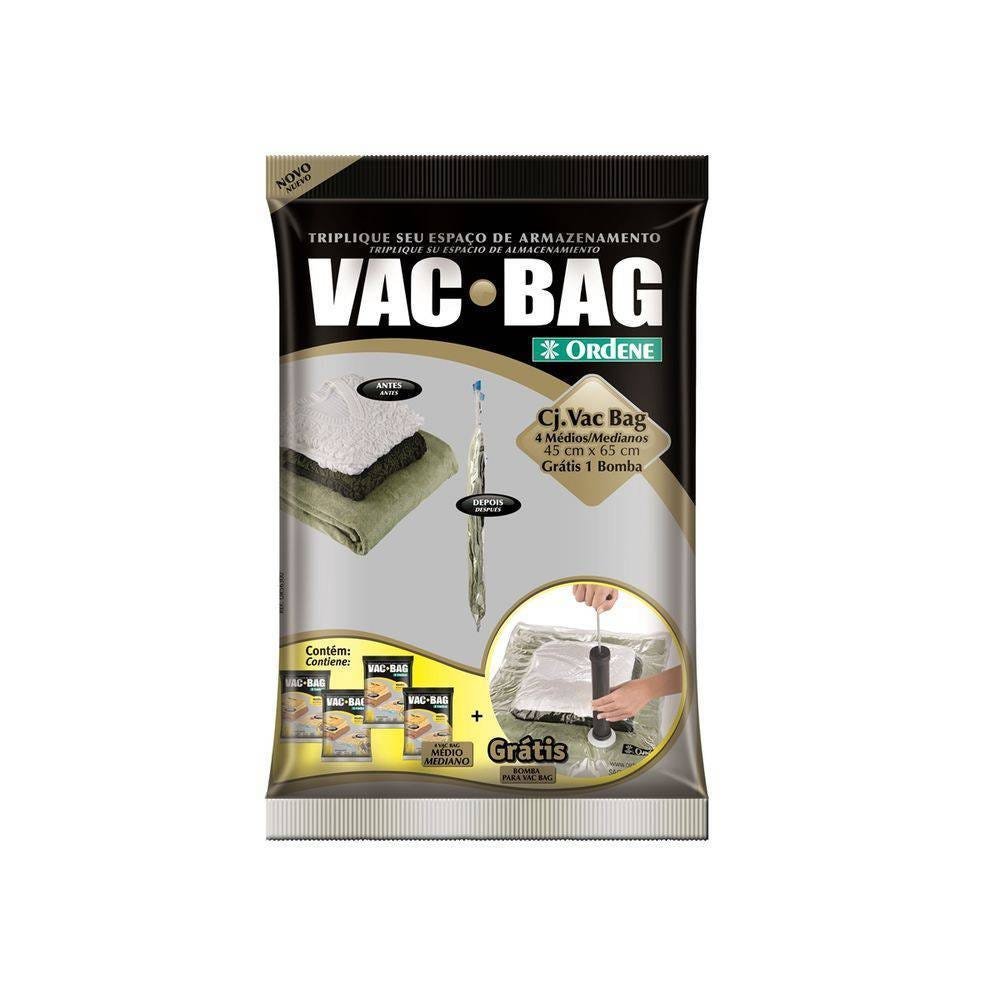 Conjunto de Sacos para Armazenagem à Vácuo + Bomba Plástica Vac Bag - OR56300 - Ordene - ORD 015 - 7