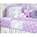 Ver imagem 2 de Kit Berço para Menina Nuvem Lilás 12 Peças Completo