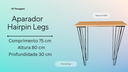 Ver imagem 2 de Aparador Industrial de Ferro Hairpin Legs - Mdf Claro