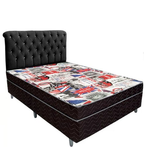 Cama Box Casal Conjugada Ortopédico (5cm) Colchão Dos Sonhos
