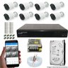 Kit Cftv 8 Câmeras AHD-M 720p Dvr 8 Canais Luxvision 5 em 1 + HD 320GB - 1