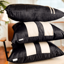 Ver imagem 3 de Capa para Almofada Quadrada Veludo - Listras Almofadas Estilo