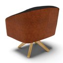 Ver imagem 2 de Cadeira Sala de Jantar Giratória Ma30 Stella Noz/linho D03 - D'Rossi Cor Preto