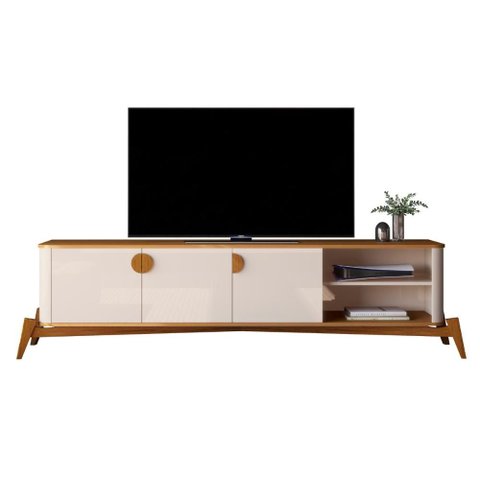 Rack para Tv 75 Polegadas Adamantina 1800 Off White Nature