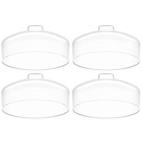 4 Cúpulas para Prato de Bolo Natural Tampa de Plástico 31cm Haus Concept