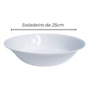 Ver imagem 2 de Saladeira Tigela em Melamina Redonda Branca 25cm - Tijela Cumbuca Oxford - Panami