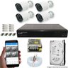 Kit Cftv 4 Câmeras AHD-M 720P 3,6MM Dvr 4 Canais Luxvision 720p + HD 500GB - 1