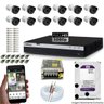 Kit Cftv 12 Câmeras VMH 1220B 720P 3,6mm DVR Intelbras MHDX 3116 + HD 2TB WD - 1