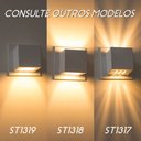 Ver imagem 6 de Arandela Box Cubo Pequena 2 Fachos Preta Parede Muro St1318