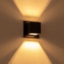 Ver imagem 3 de Arandela Box Cubo Pequena 2 Fachos Preta Parede Muro St1318
