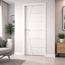 Ver imagem 1 de Porta Frisada 80cm com Fechadura e Dobradiça