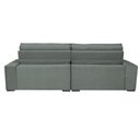Ver imagem 6 de Sofá Retrátil e Reclinável 3.12M com Molas Cama Inbox Estilo Suede Velusoft Cinza