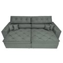 Ver imagem 5 de Sofá Retrátil e Reclinável 3.12M com Molas Cama Inbox Estilo Suede Velusoft Cinza