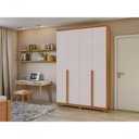 Ver imagem 2 de Guarda-roupas 4 Portas 2 Gavetas 100% Mdf Alonzo sem Espelho e com Pés - Lopas Amendoa Clean-off