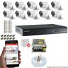 Kit CFTV 10 Câmeras Hikvision DVR 16 canais DS-7216 Acessórios - 1