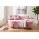 Ver imagem 2 de Namoradeira Sofá Feijão Luna 130cm Orgânica Suede Rosa Bebê